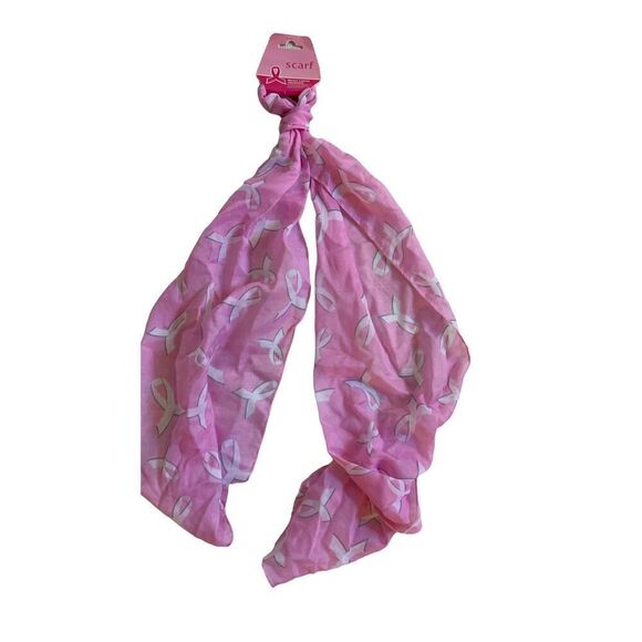 Women's Breast Cancer Awareness - Pink Ribbon Scarve - Picture 1 of 7